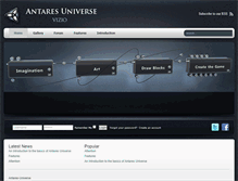 Tablet Screenshot of antares-universe.com